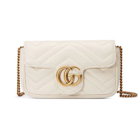 gucci white hand handbag|Gucci white marmont bag.